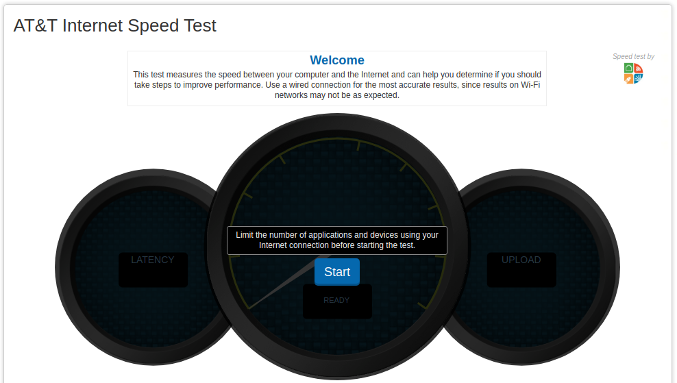 AT T High Speed Internet Speed Test