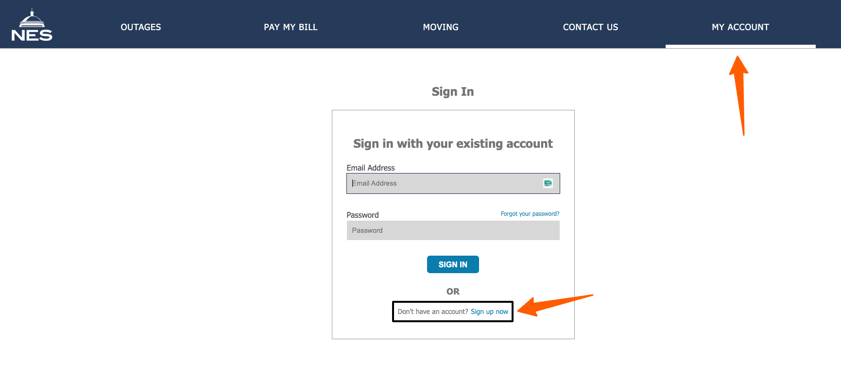 sign up for Nashville Electric Bill Payment account